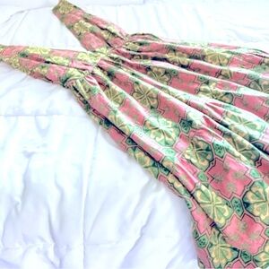 House of Harlow 1960 Pink and Green Floral Low V Halter Sundress